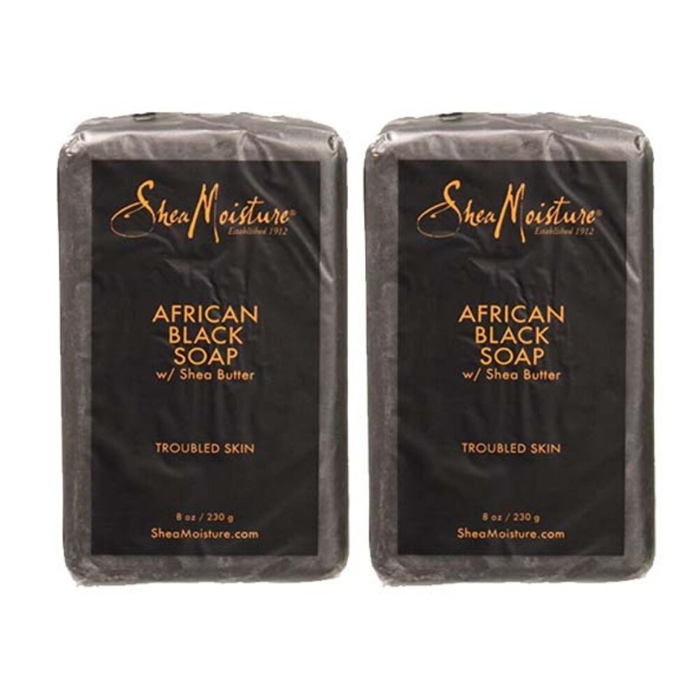 Shea Moisture African Black Soap With Shea Butter - Pack of 2
